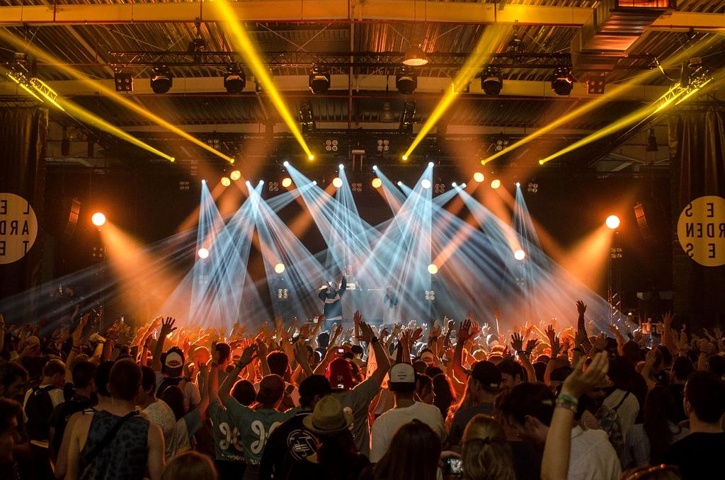 Futuristic entertainment concept with light effects